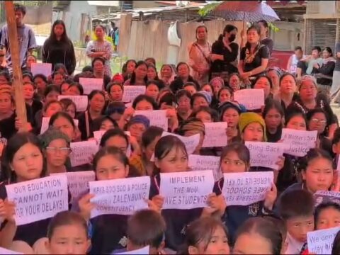 KSO Ukhrul Stages Massive Protest, Demands Release of Alleged Kuki-Zo Hostages and Immediate Implementation of March 19 MoU