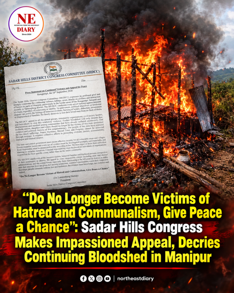 “Do No Longer Become Victims of Hatred and Communalism, Give Peace a Chance”: Sadar Hills Congress Makes Impassioned Appeal, Decries Continuing Bloodshed